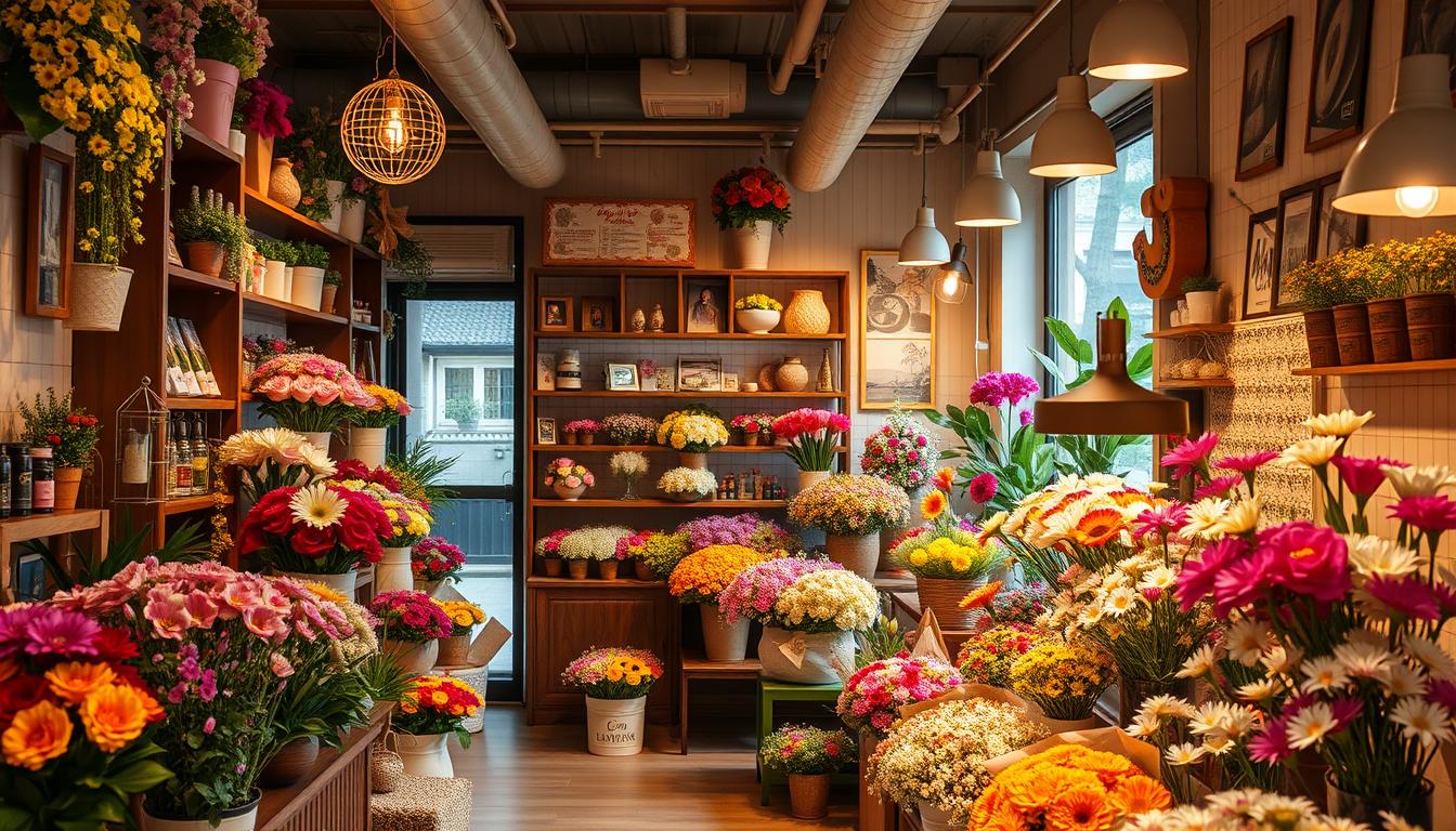 บรรยากาศภายในร้าน Cmosa Flower เตรียมช่อดอกไม้ต้อนรับ