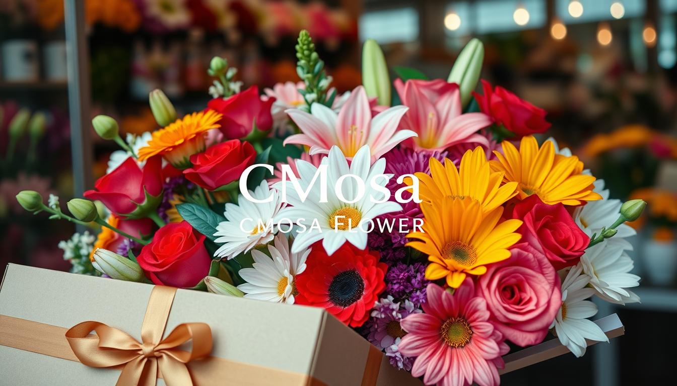 กล่องดอกไม้สดของ Cmosa Flower พร้อมจัดส่ง สั่งดอกไม้ยกมัดผ่านร้านทาง LINE