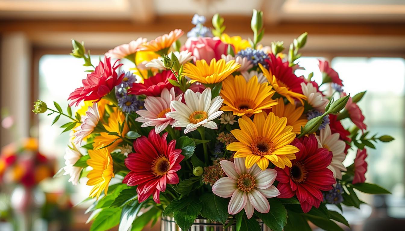 ช่อดอกไม้แสดงความยินดีจัดสดโดยทีม Cmosa Flower
