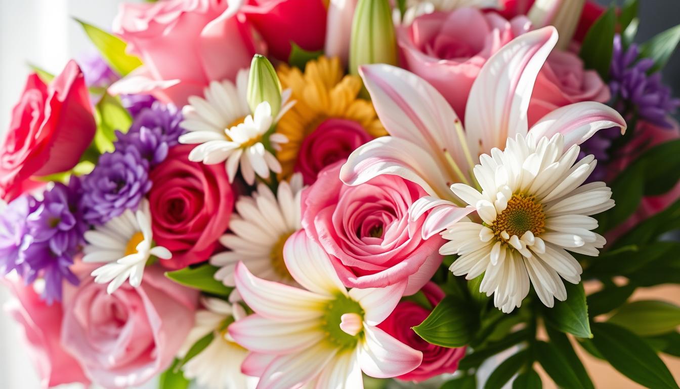 ลิลลี่และกุหลาบสดจัดช่อจาก Cmosa Flower ดอกไม้ปากคลองตลาดที่จัดส่งเฉพาะกรุงเทพและปริมณฑล