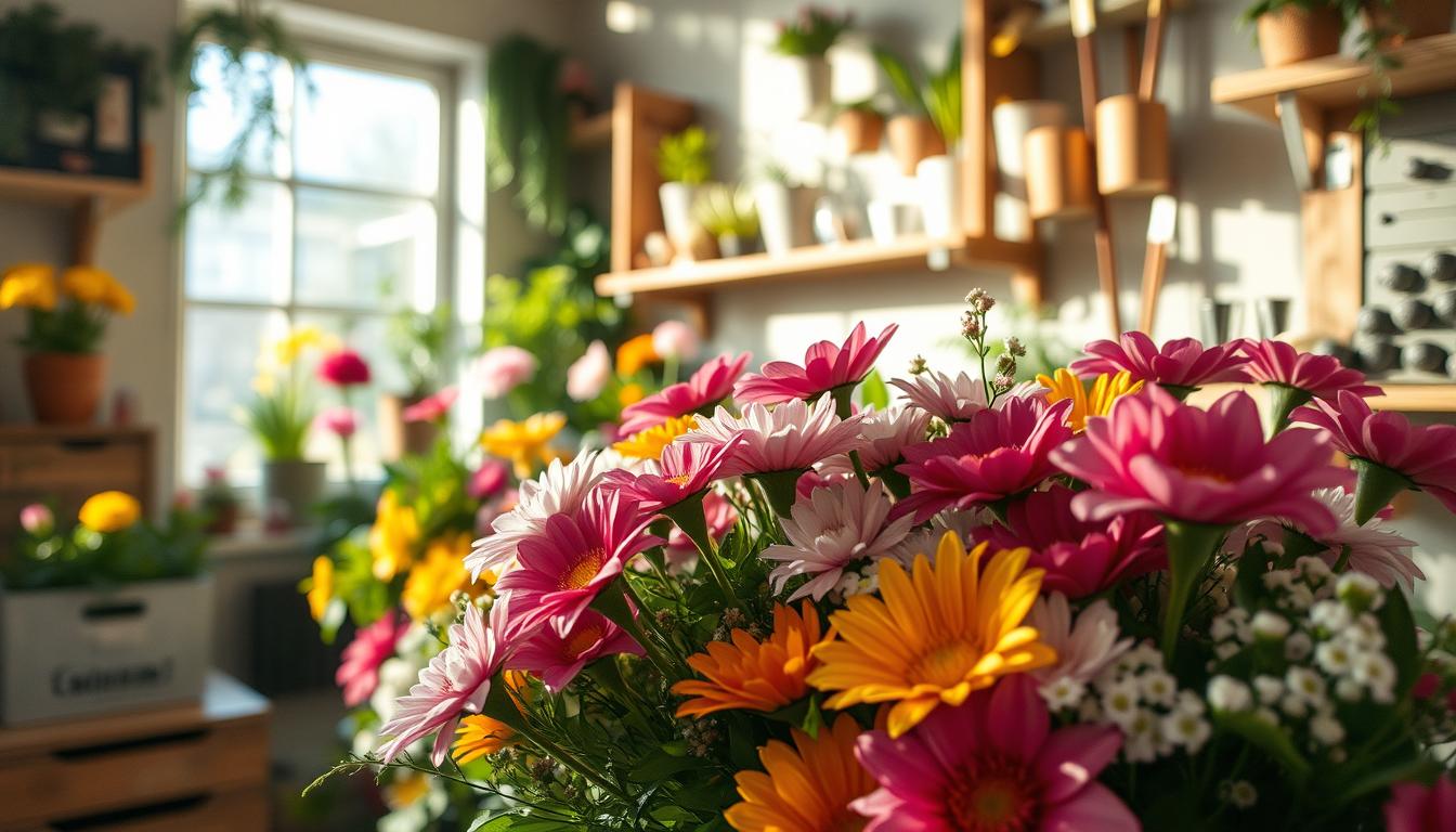ช่อลิลลี่และดอกไม้สดที่ทีม Cmosa Flower จัดจากดอกที่รับจากปากคลองตลาดในเช้าวันเดียวกัน