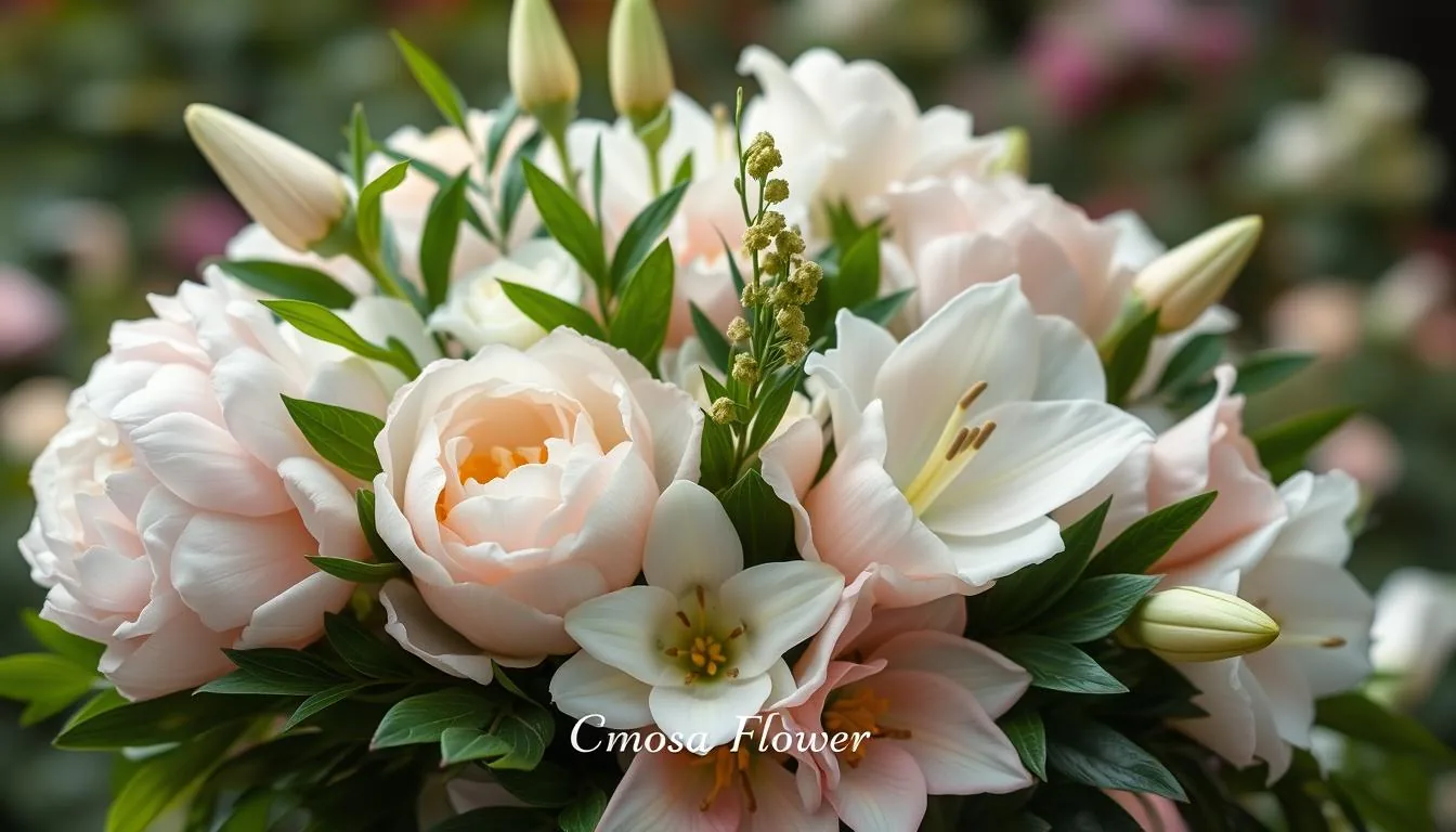 ดอกไม้สำหรับขอโทษ โทนสีอ่อนดูจริงใจ จัดโดย Cmosa Flower